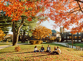 Photo of the campus in Fall. Links to Gifts That Pay You Income